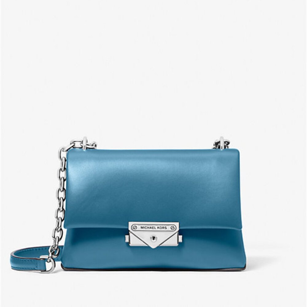 Michael Kors Cece Small Vegan Convertible Flap Crossbody Bag Teal